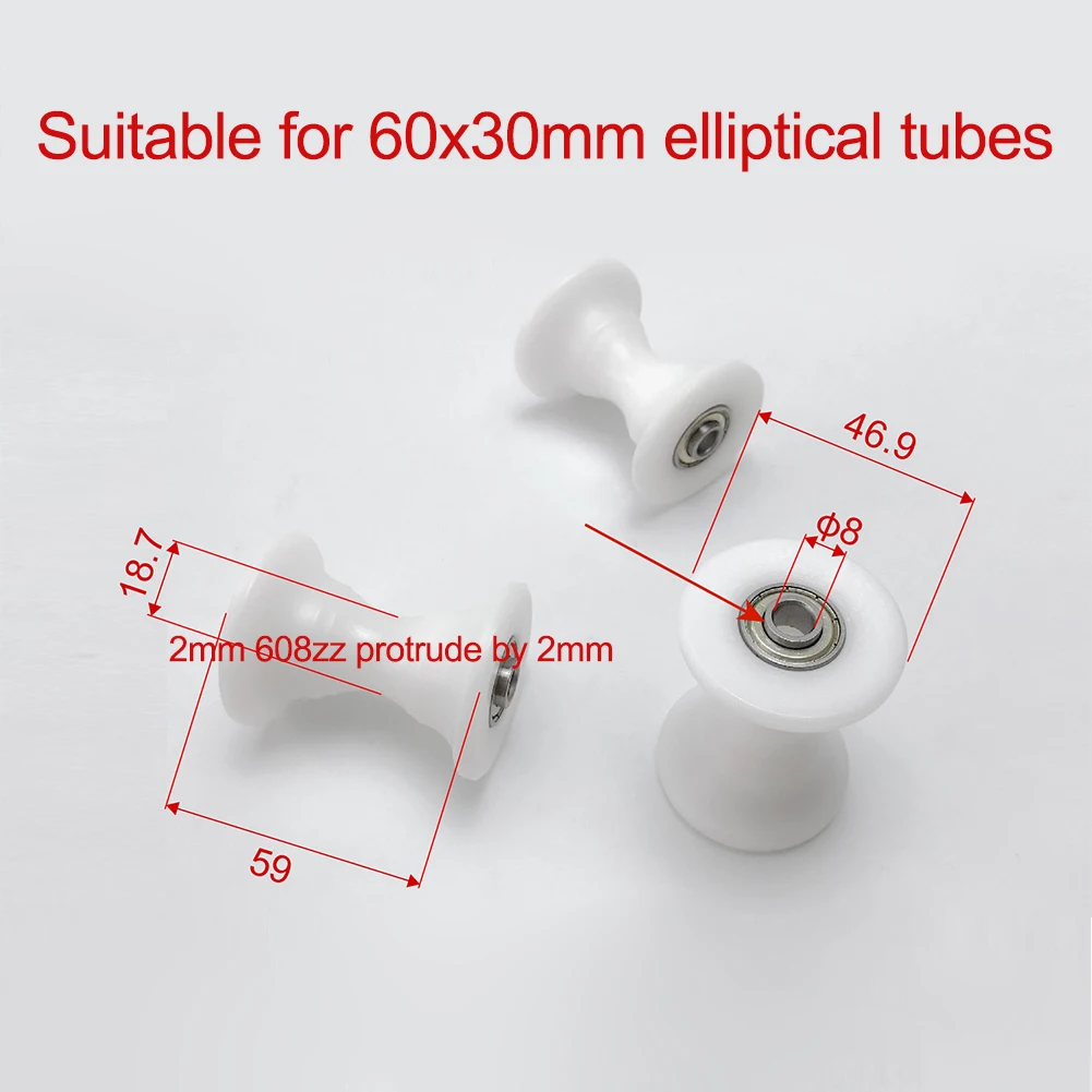2pcs/4pcs Bearing Wheels Rowing Machine/Belly Machine Bearing Wheels For 50x25mm Fitness Equipment Elliptical- Tubes Accessories - view 5