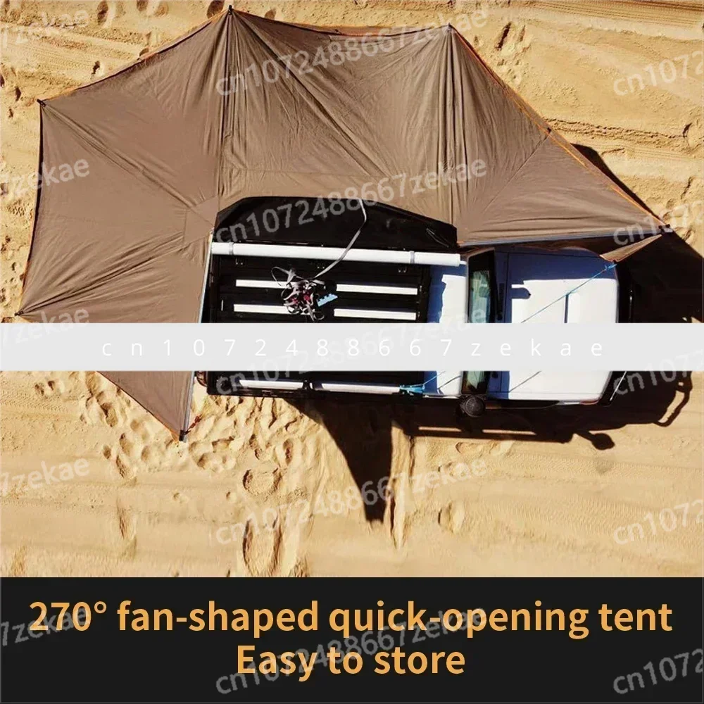 

Outdoor Travelling Modern Novel Design Car Roof Side Awning 270 Car Roof Awning Tent For Sun Protection 360 Degree Awning