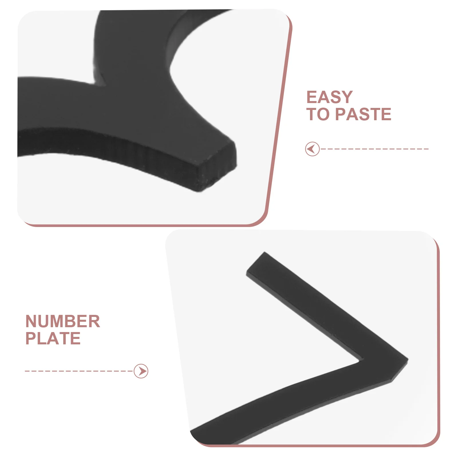 10Pcs 3D Self Adhesive Numbers Acrylic Raised Effect Black Stick on Mailbox Apartment Door Numbers Modern Address Signs