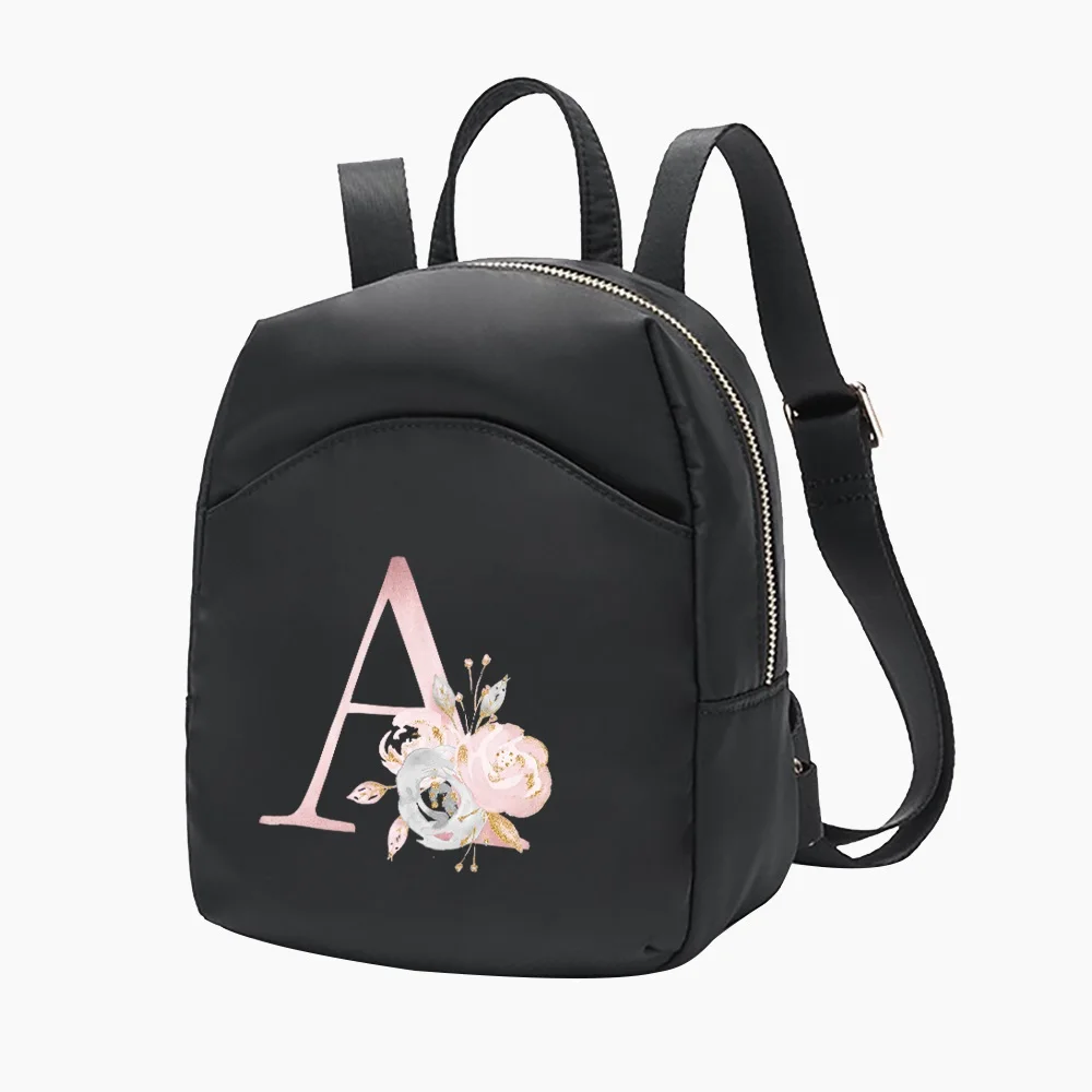 Rucksack Umhängetaschen Frauen Einkaufen Telefon Geldbörse Schultern Taschen Teen Mädchen Kleine Schule Tasche Geburtstag Geschenke Rosa Blume Muster