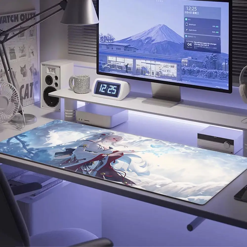 Princess C-onnect R-eDive Anime Mouse Pad Ice Japanese Style Beautiful Art Gaming Desk Mat Non-Slip Locked Edge Keyboard Pad