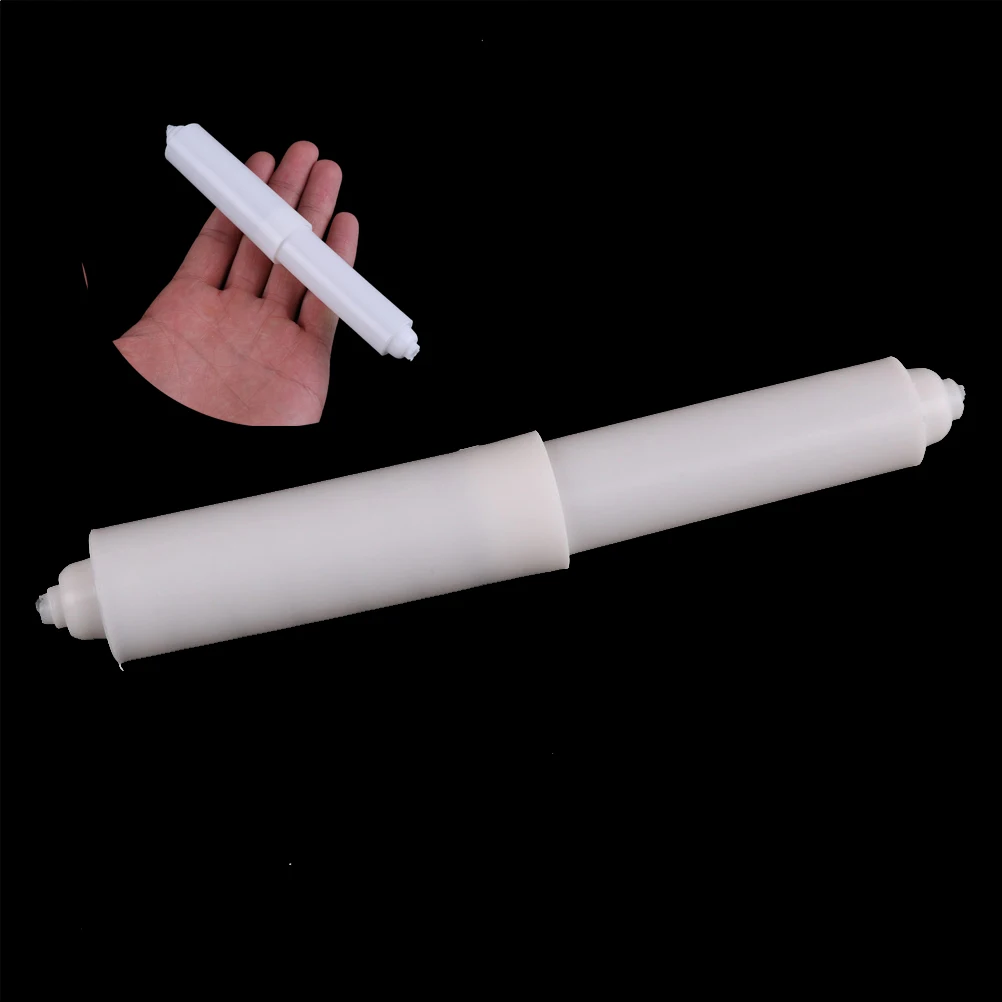 Adjustable Paper Roll Core Tissue Box Replacements Bathroom Plastic Toilet Paper Roll Rods Spring Paper Holder Cores