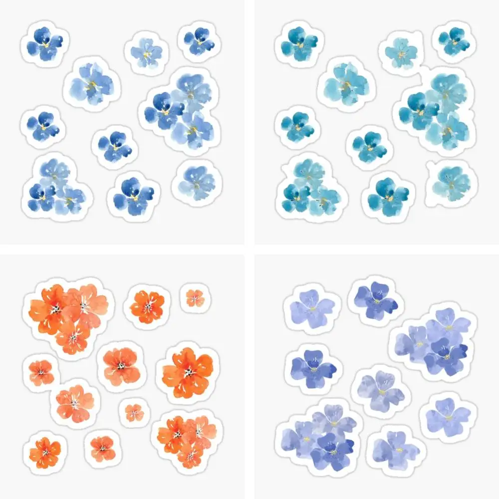 Watercolor Flowers Sticker Motorcycle Bumper Trunk Laptop Window Vinyl Decals High Quality Car Decoration