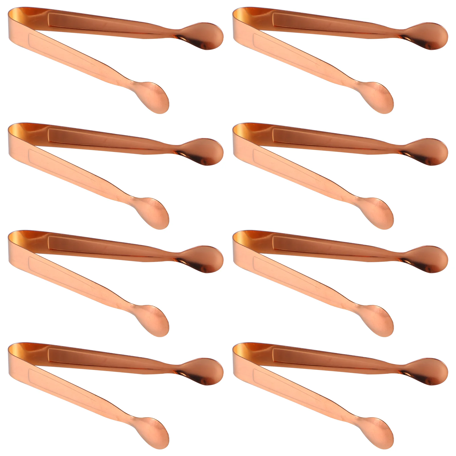 

8 Pcs Stainless Steel Ice Sugar Tong Towel Tongs Food Plate Kitchen Cooking Baby Anti-slip Pedals