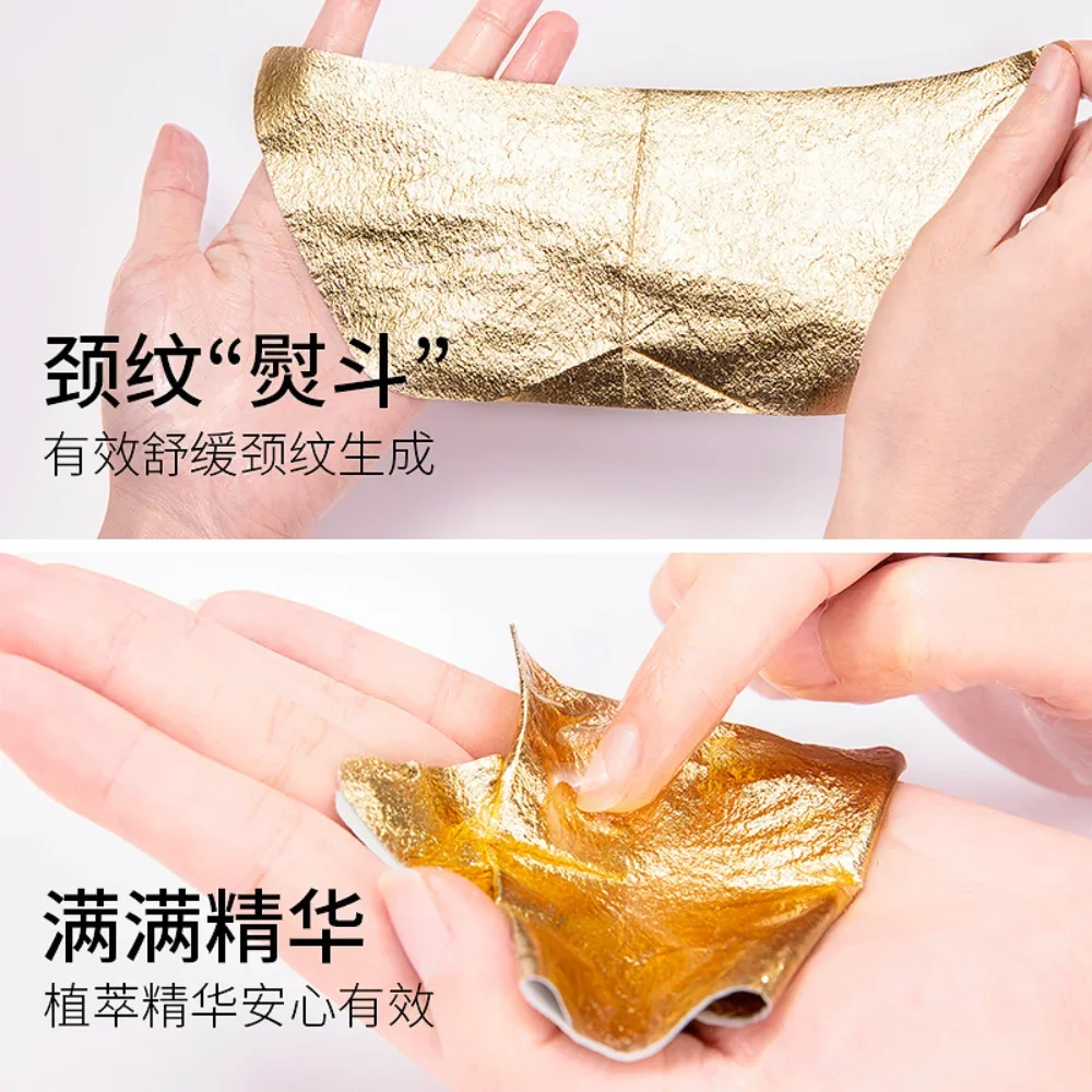 Gold Firming Neck Mask 10pcs Moisturizing Anti Wrinkles Anti-aging nourishing Neck Masks korea Beauty Necks Skin Care Products