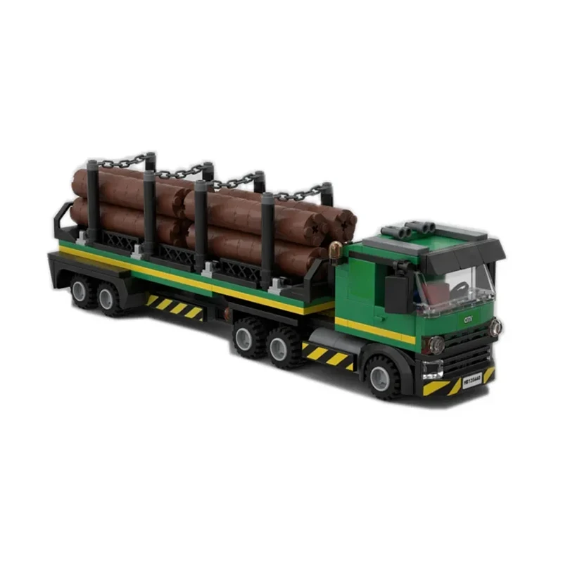 MOC-135440 Virgin Forest Logging Truck Assembly Splicing Building Blocks Model 378 Building Blocks Parts Kids Birthday Toy Gift