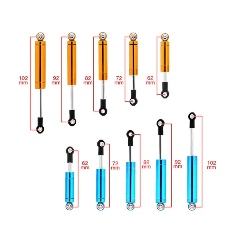 NEEBRC RC Car Shock Absorber Built in Spring 62 72 82 92mm Damper for 1/10 RC Crawler Traxxas TRX-4 Axial Scx10 90046 MST WPL