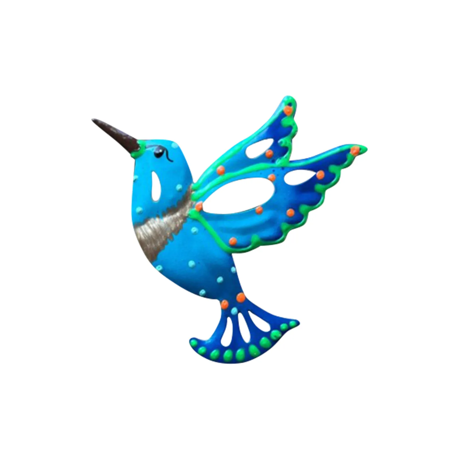 Metal Hummingbird Home Garden Decoration Colorful Bird Decor Wall Art Hanging Garden Ornament Home Modern Flying Sculpture T1