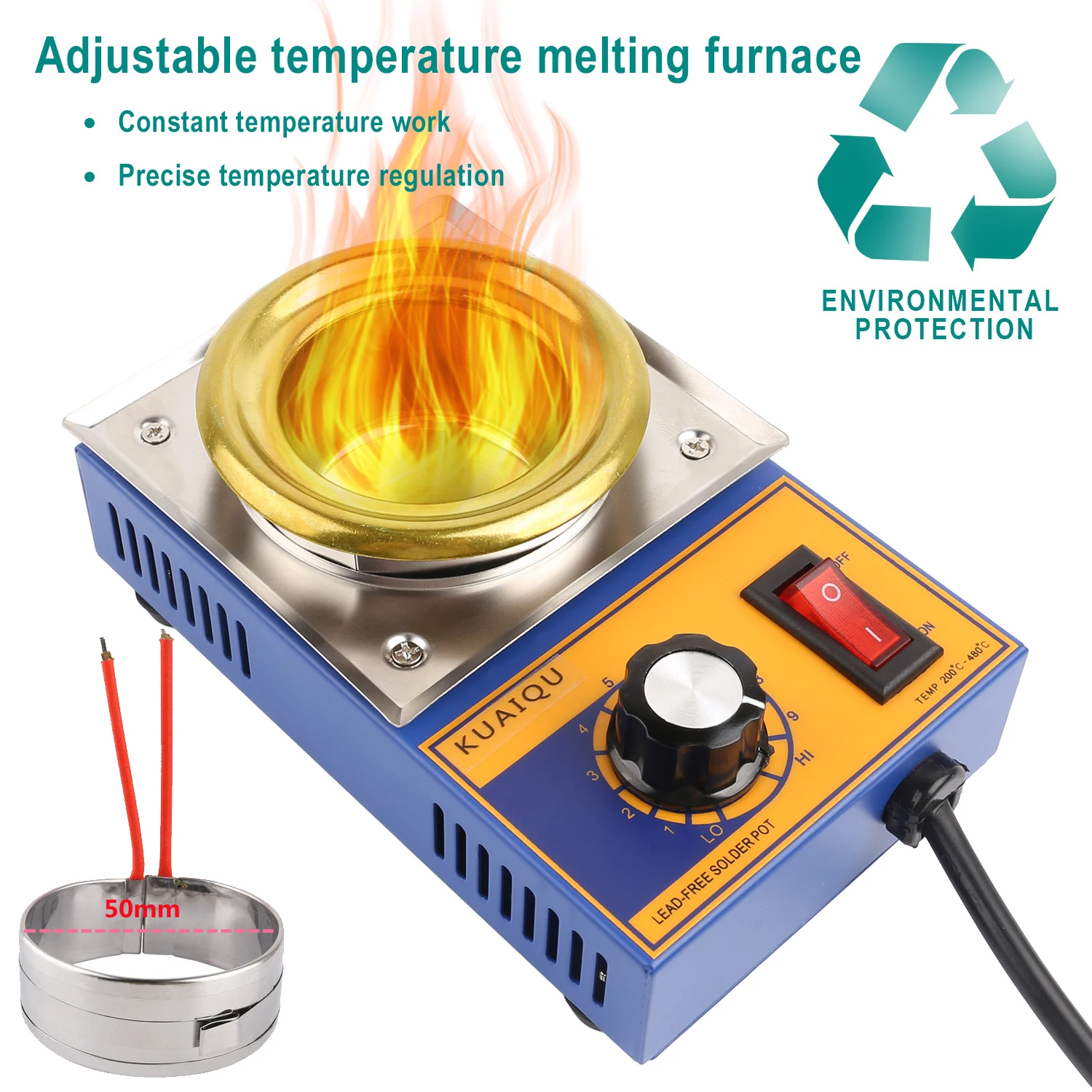 200/250/300W Solder Pot Equipment Tin Melting Furnace Soldering Furnace Temperature Control Desolder Bath 220V For Electricians