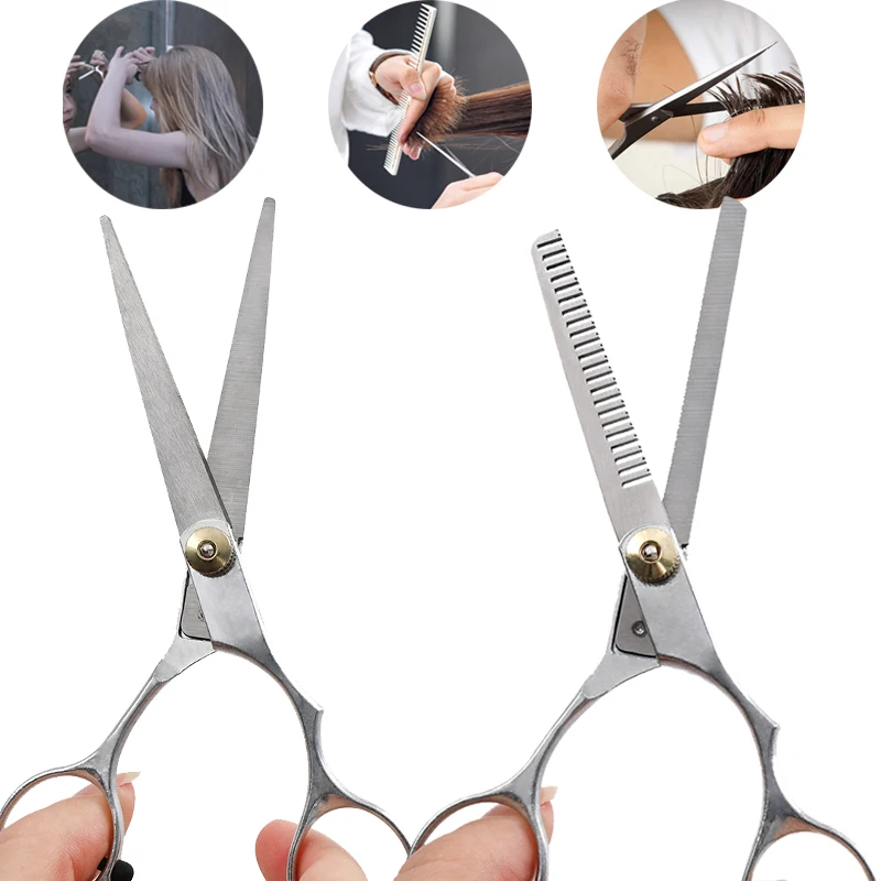 Professional Hair Scissors Barber Thinning Shear Hair Styling Tools 5.5/6.0 Inch Stainless Steel Salon Hairdressing Scissors