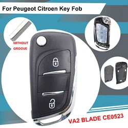 2 Button Car Reomte Control Key Shell Cover Fob Case Holder For Peugeot 207 307 308 3008 5008 807 Modification Car Replacement