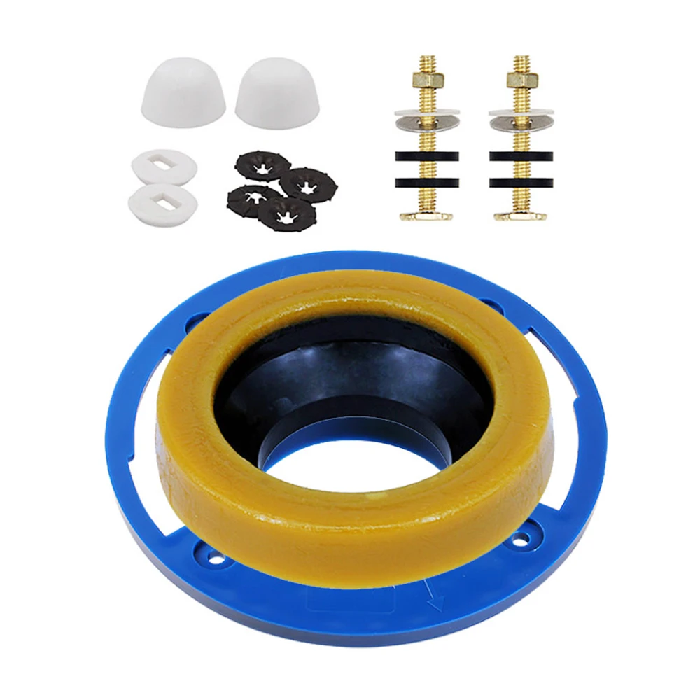 Toilet Flanges and Wax Rings for Toilets with Extended Flanges and Extra Thick Wax Rings for Floor Exit Toilets New Installation