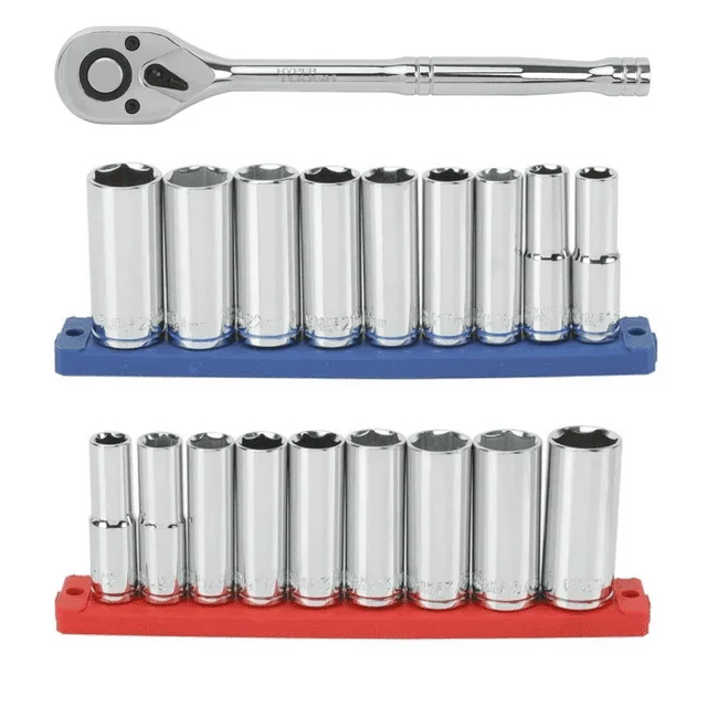 

Hyper Tough 21-Piece 1/2-inch Drive Ratchet and Deep Socket Set