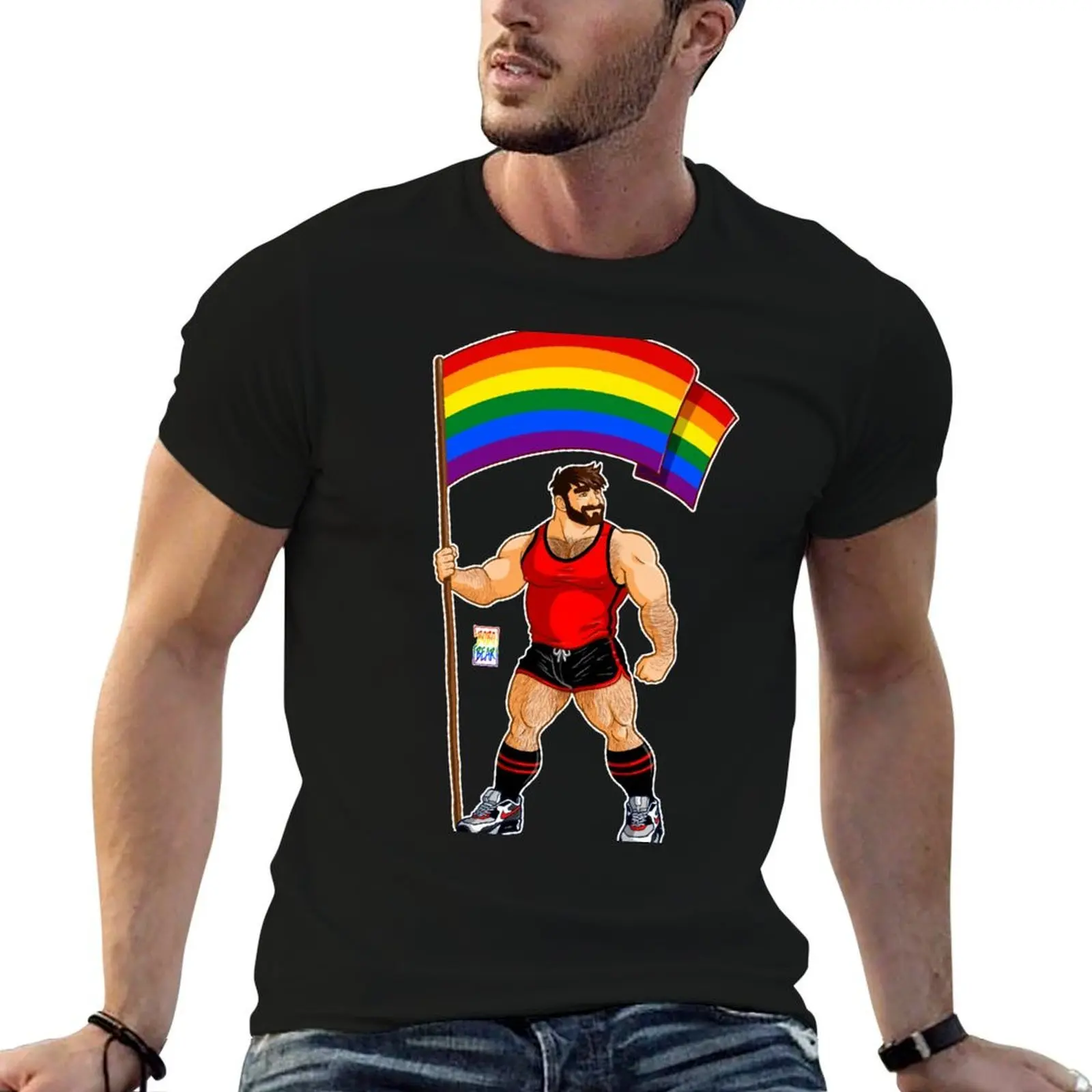 

ADAM LIKES PRIDE FLAG - RED OUTFIT T-Shirt man t shirt luxury t shirts for man pack cotton t shirt man designer T-shirt
