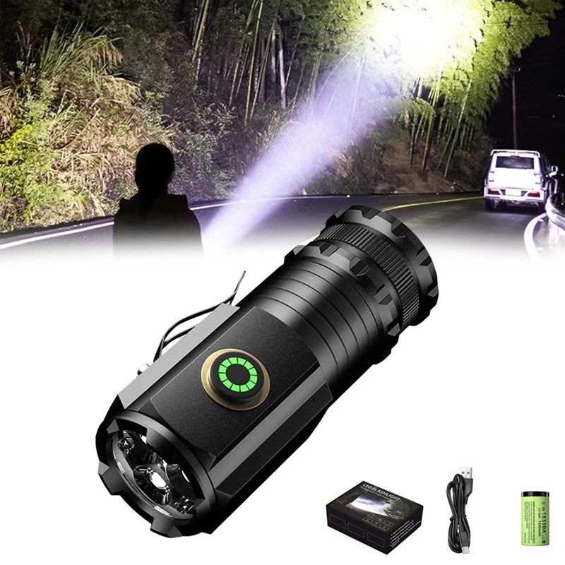 Tochas de alta potência, luz de flash recarregável, lanterna, lanterna super brilhante recarregável magnética de alto lúmen