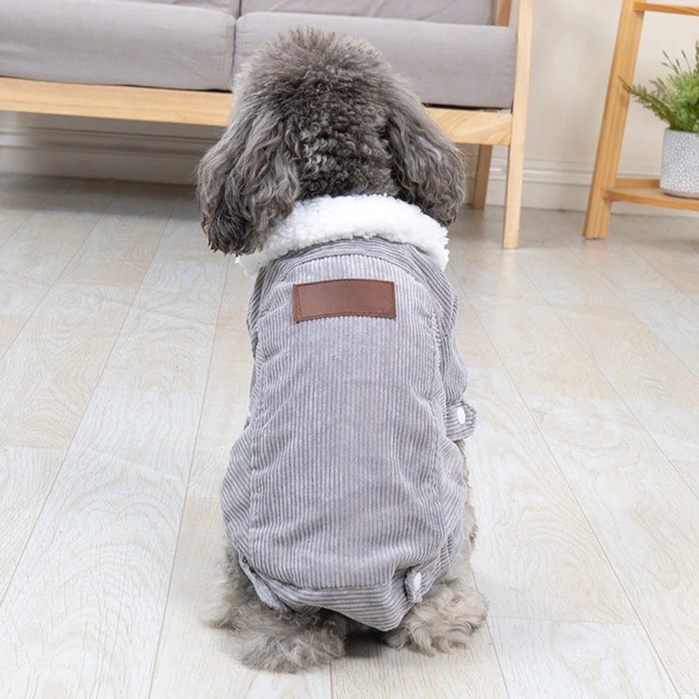 Pet Dog Clothes Warm Puppy Dog Coat Jacket with Fur Collar for Small Medium Dogs Cat Thicken Winter Chihuahua Yorkies Pet Outfit