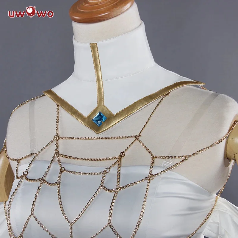 UWOWO Anime Albedo Cosplay Costume Halloween Christmas Costume Cos Women White Dress Albedoo Cosplay