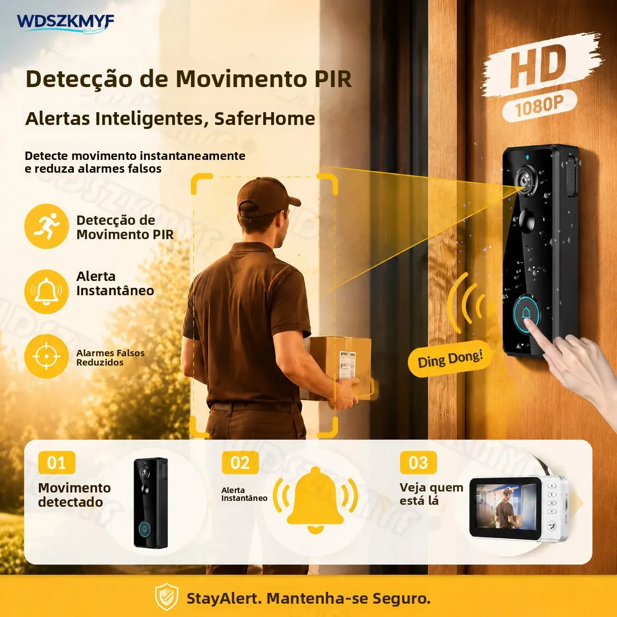 wireless-video-doorbell-1080p-hd-43''-screen-pir-motion-sensor-ip65-waterproof-2way-audio-video-intercom-for-home-security