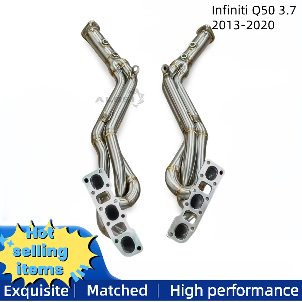 High-flow exhaust manifold for Infiniti Q50 3.7 2013-2020 exhaust system catalytic converter automotive parts