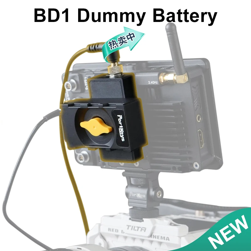 

Portkeys BD1 Switchable Double-sided Dummy Battery for Camara Monitor and Video Transmission System PD Power Supply