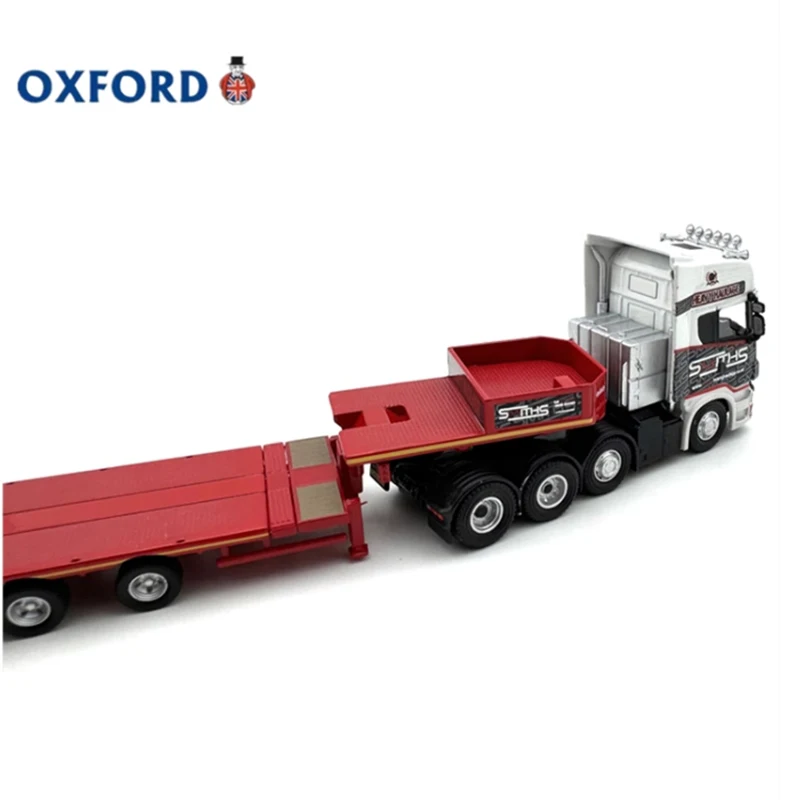 1:76 Oxford Diecast skala Multi Axle Trailer truk semi-trailer Model mobil logam campuran produk jadi simulasi Model statis anak laki-laki