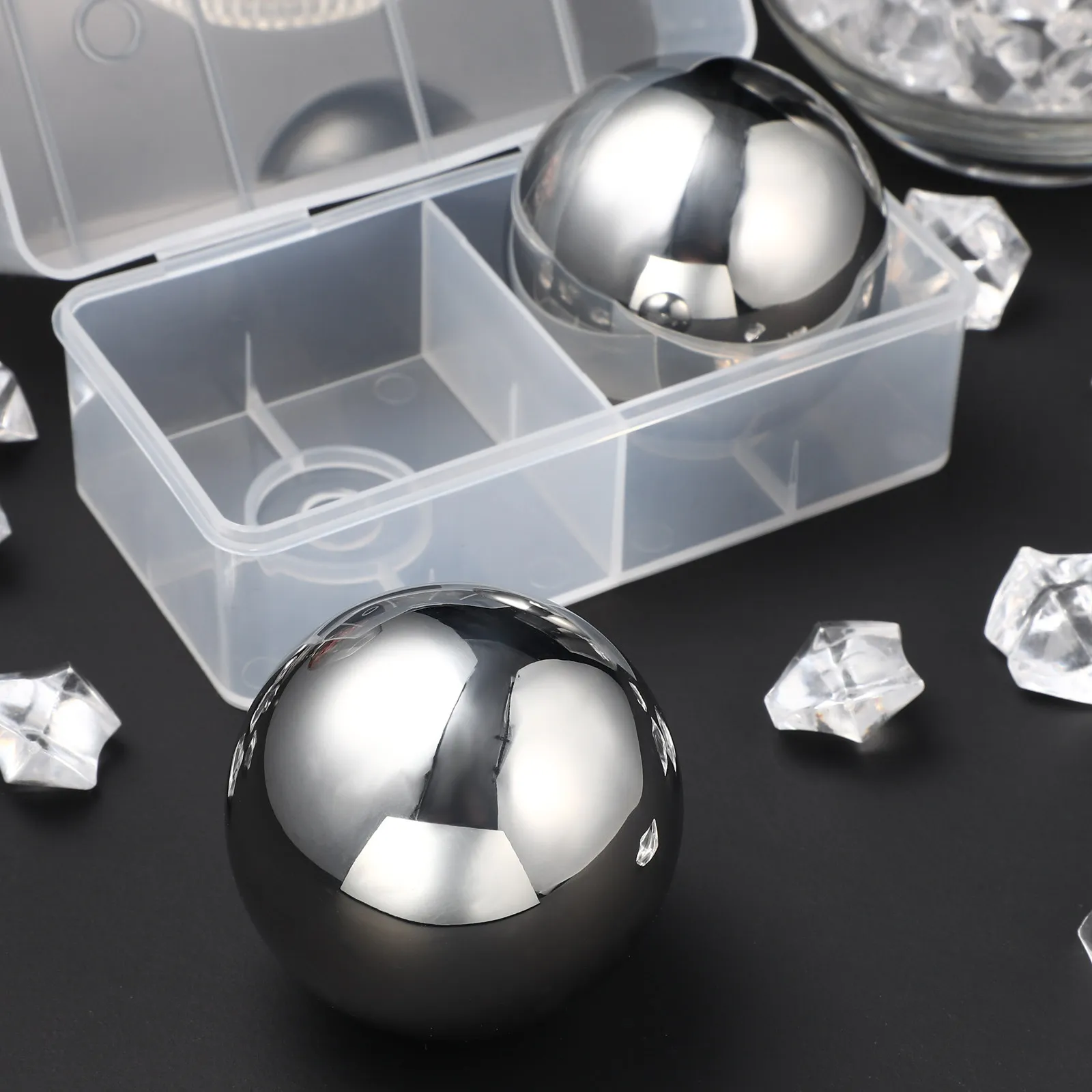 Eight-Piece Stainless Steel Chilling-Stone Set