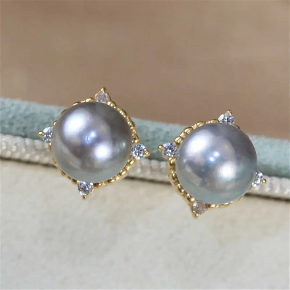 

DIY жемчужные аксессуары, новые квадратные серьги из стерлингового серебра S925, пустая поддержка, легкий роскошный простой модный нишевый дизайн