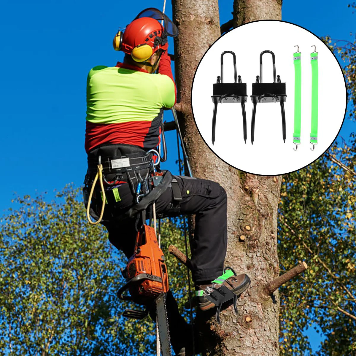 

Tree Climbing Tool Carbon Steel Pole Equipment Stand Accessories For Boots Practice Stairs Hunting Fruit