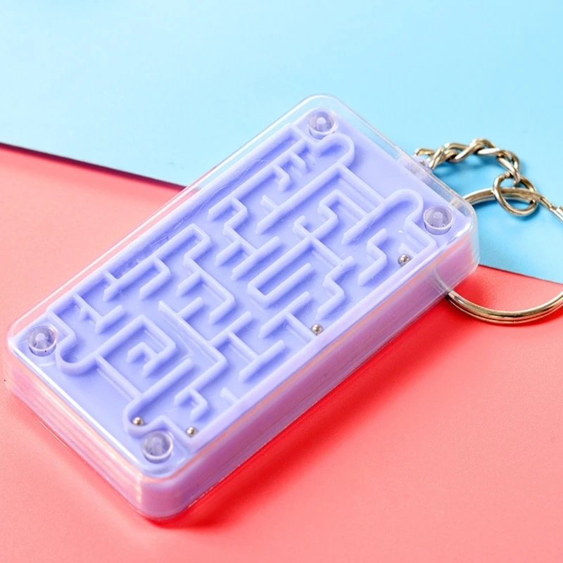 Mini Calculator with Maze, Pocket Size 8 Digits Basic Calculator Portable Key Chain Calculator for Kid Student Gift F19E