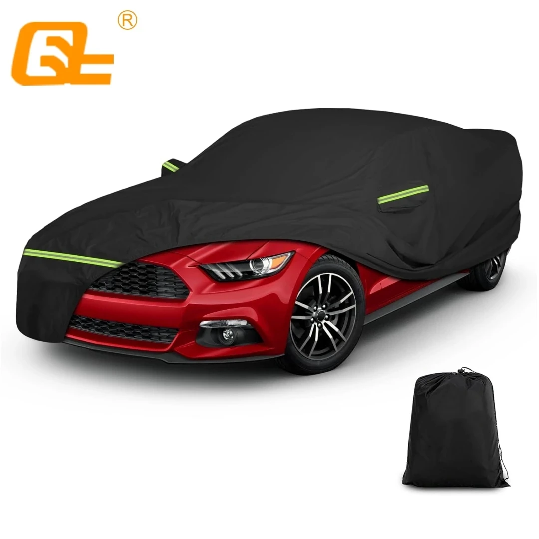 Car Covers For Ford Mustang Outdoor Waterproof Full All Weather Windproof Heavy Duty Protection Compatible Shelby/Cobra/Bullitt