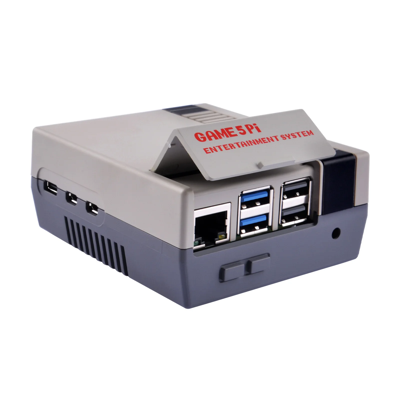 GeeekPi Game 5Pi NES 5Pi Style Case Kit ABS 3510 Functional Cooling Fan Heatsinks Screwdrivers for Raspberry Pi 5