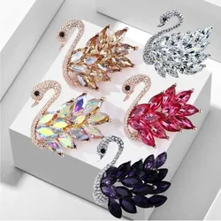 Fashionable Crystal Swan Brooch - Luxurious and Exquisite Animal Brooch, Women's Brooch Accessory Gift