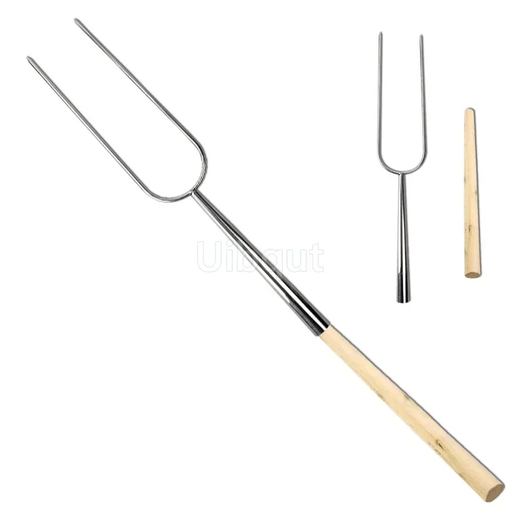 meat fork Extendable Roasting Sticks Stainless Steel BBQ Smores Skewers duck BBQ meat fork long large big roast chicken fork