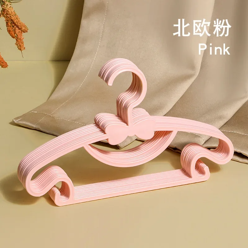 10pcs/Set Baby Cloth Hanger Boy Girl Kids Clothes Rack Plastic Pant Coat Hangers Drying Rack Laundry Room