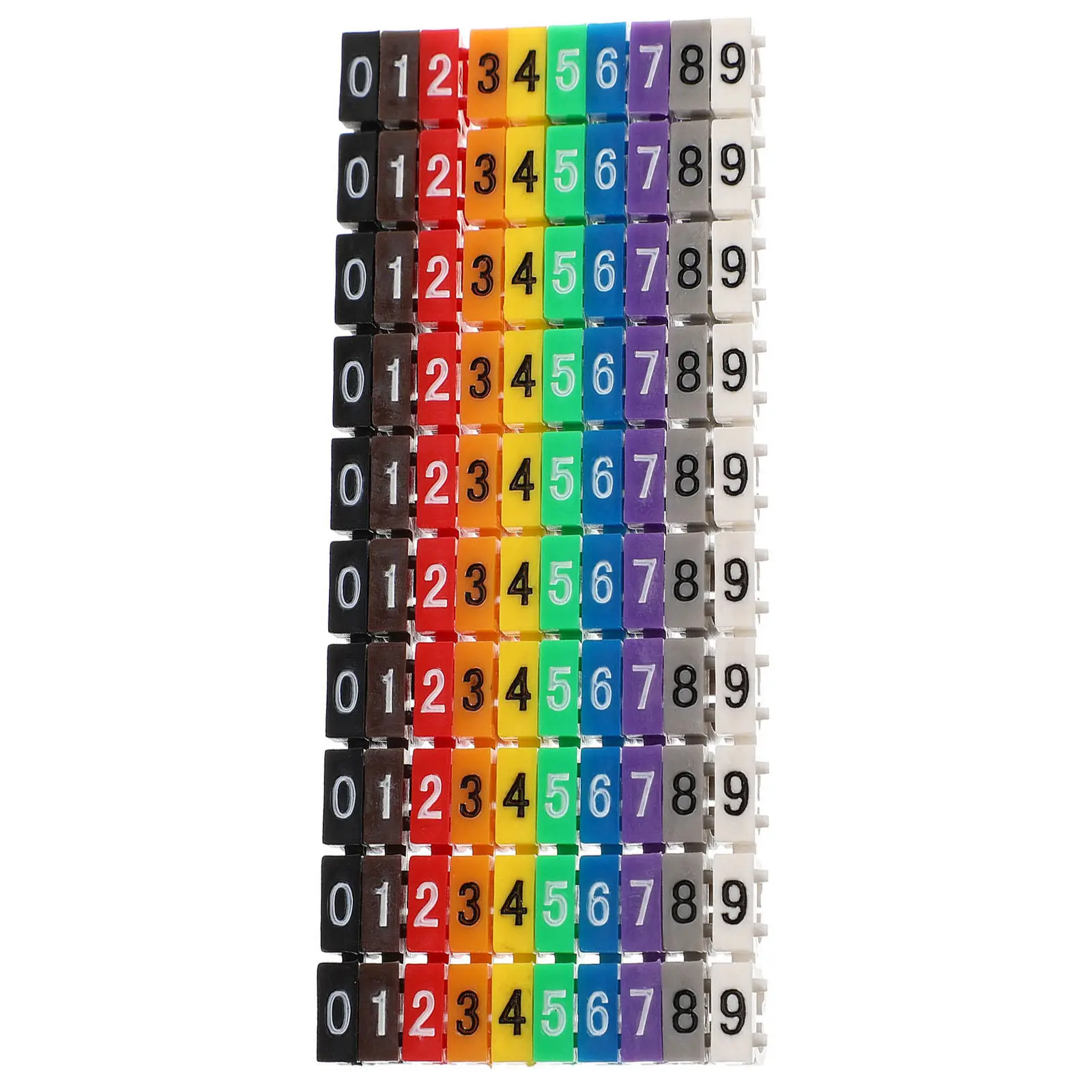 100Pcs Cable Tags Buckle Type Multicolor Wire Markers Cord Identification for USB Charging Cable Organization Wire Identifier
