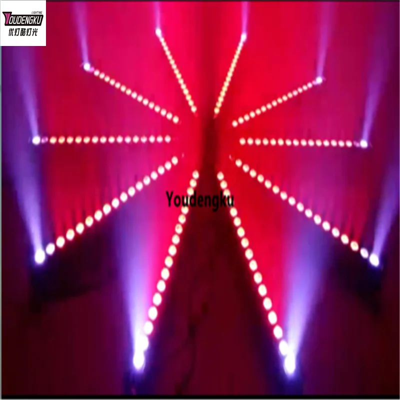 6 pieces individual control 18x18w RGBWA UV 6 in1 dmx LED Wall Washer Linear lighting