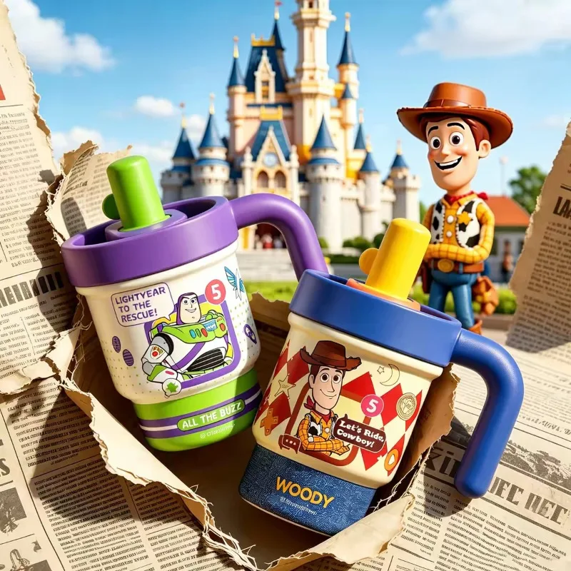 X&W Toy Story 550ml Insulated Tumbler 316 Stainless Steel Coffee Cup Vacuum Flasks Portable Home/office Girl Desktop Straw Mug view 2