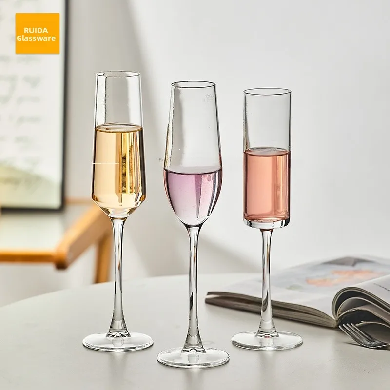 

Modern Minimalist High Foot Glass Cup Champagne Wine Glass Cocktail Red Wine Glass Simple Elegant Home Use Drinkware Set