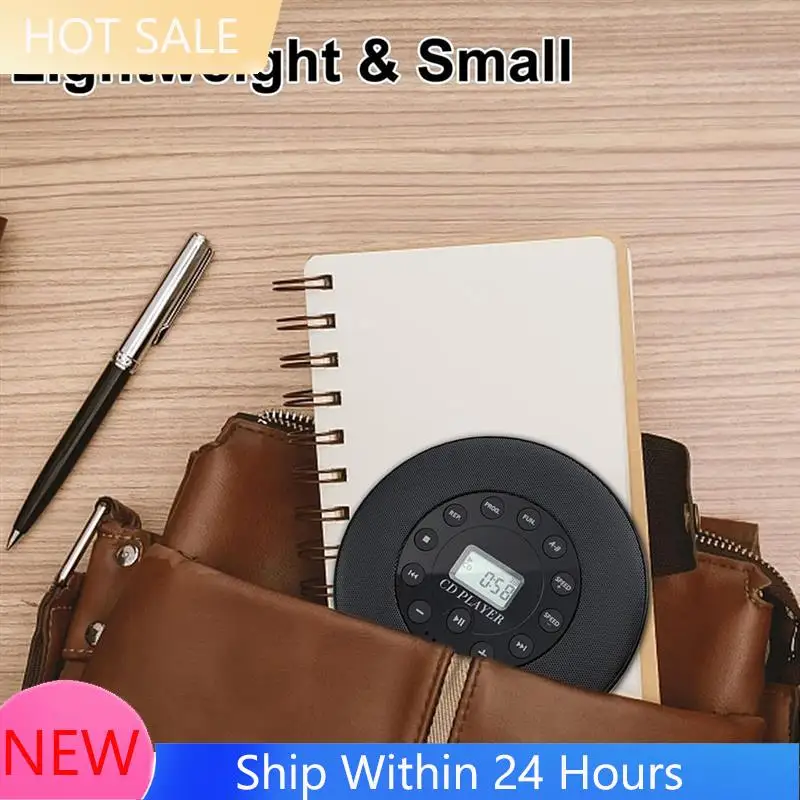 ~【IN  Stock】MP3 Compatible Portable CD Player With Anti Skip Feature Built In Speaker For Car Support Recording Mic