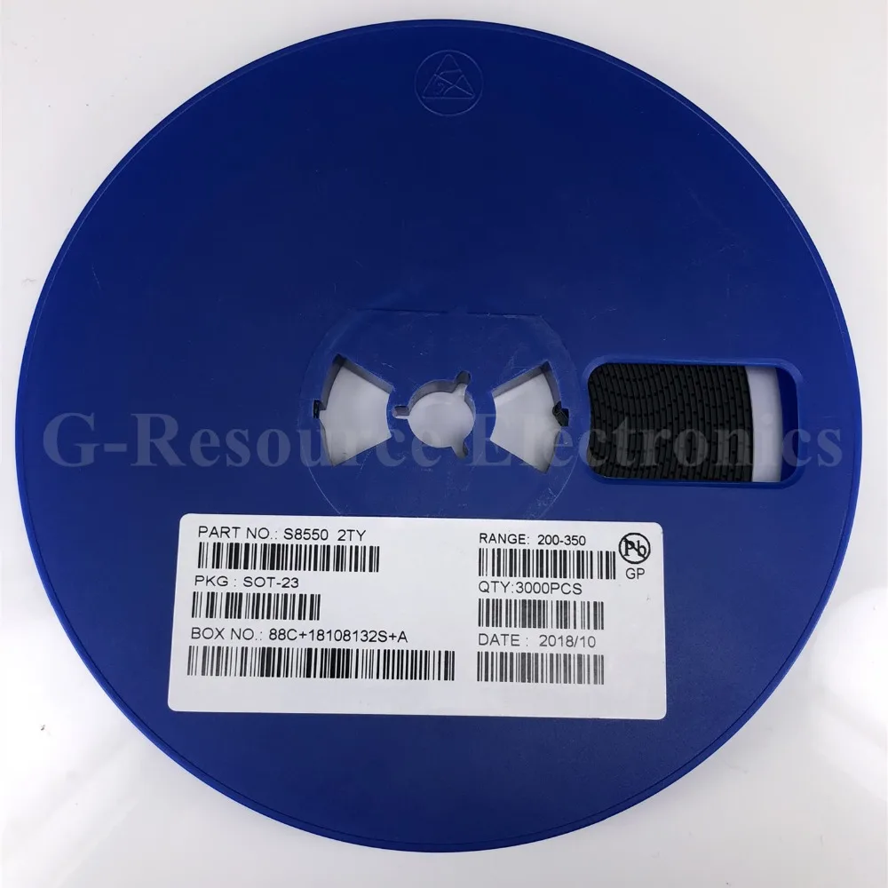 (100pcs) S8550/MMBT8550 SOT-23 (Marking 2TY) SMD PNP Signal transistor triode