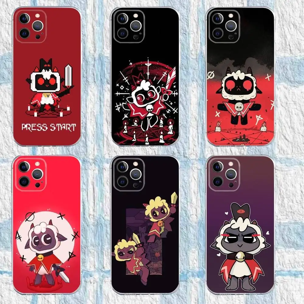 

Game Cult Of The Lamb Phone Case For iPhone 16,15,14,13,12,11 Pro,Max,Plus,X,XS,XR,SE,Mini Transparent Silicone Soft
