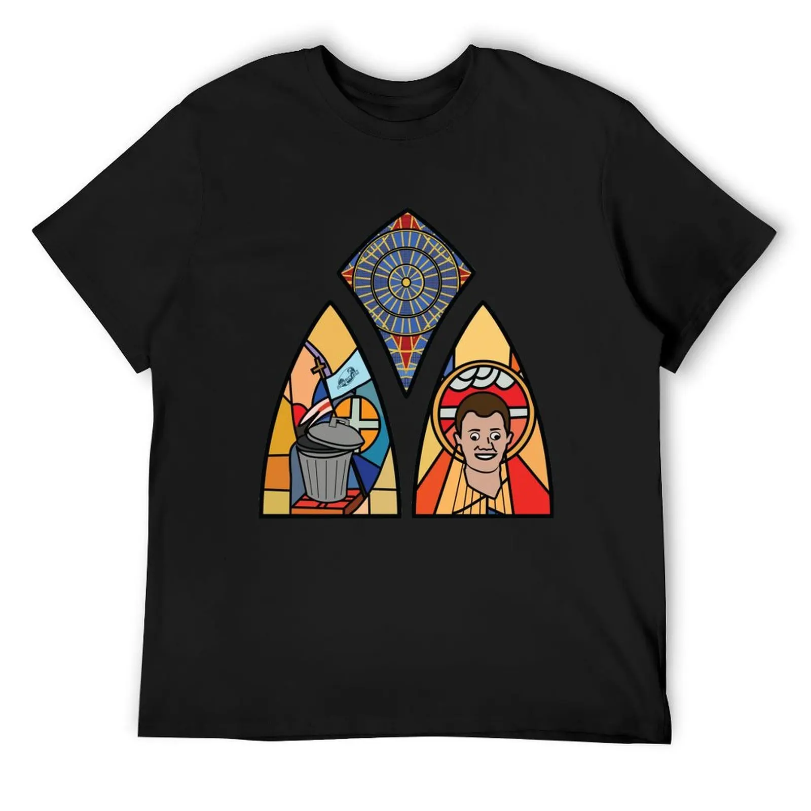 DragonCon Holy Trinity: Higher neck placement, no text T-Shirt oversized graphic tee heavyweights black t-shirts for men