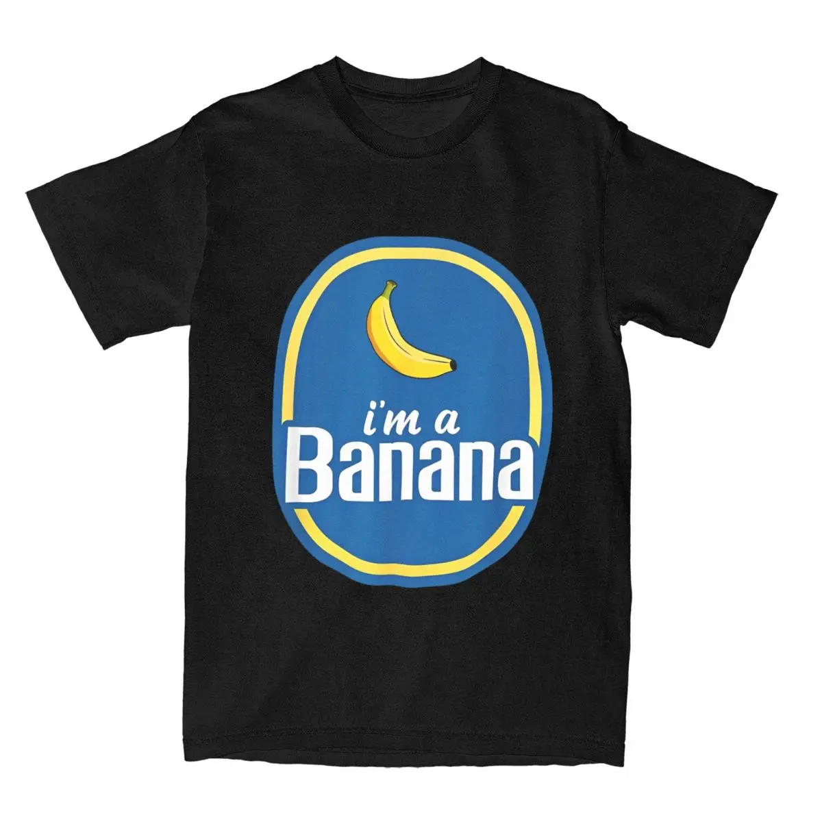 I'm A Banana Costume Halloween Fruit Sticker Yellow Funny Men's T Shirt Amazing Tee Shirt Bananas Squad T-Shirt Cotton Tops