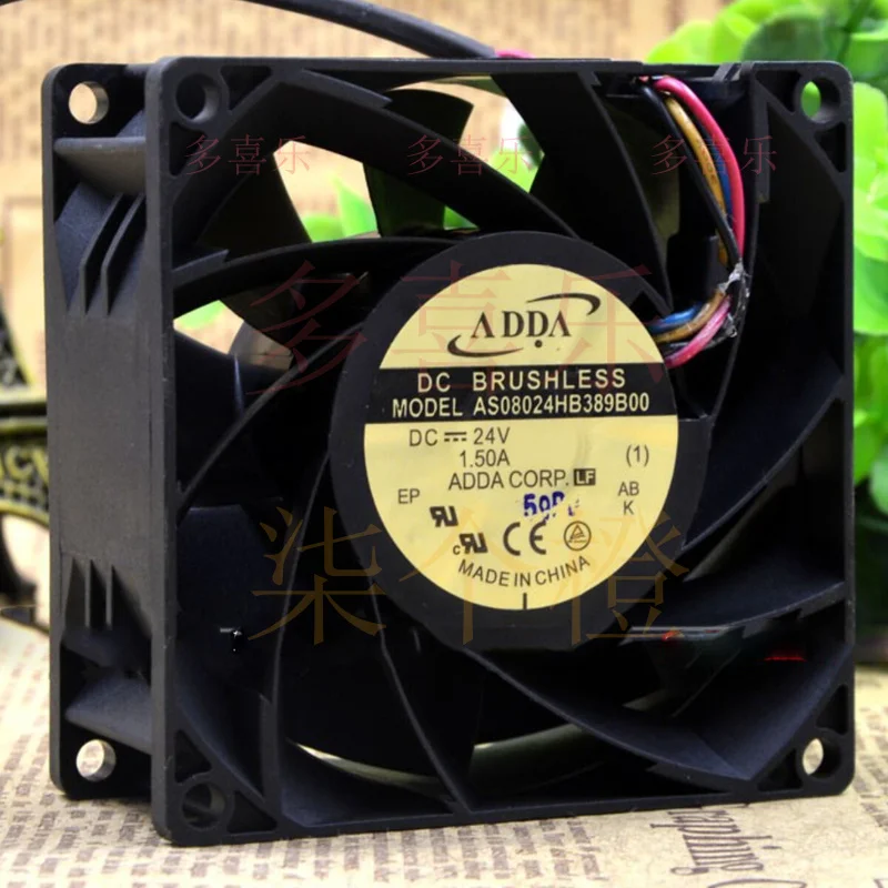 

ZMZM for ADDA AS08024HB389B00 24V 1.5A 8038 8cm 4-wire Industrial Cooling Violent Fan