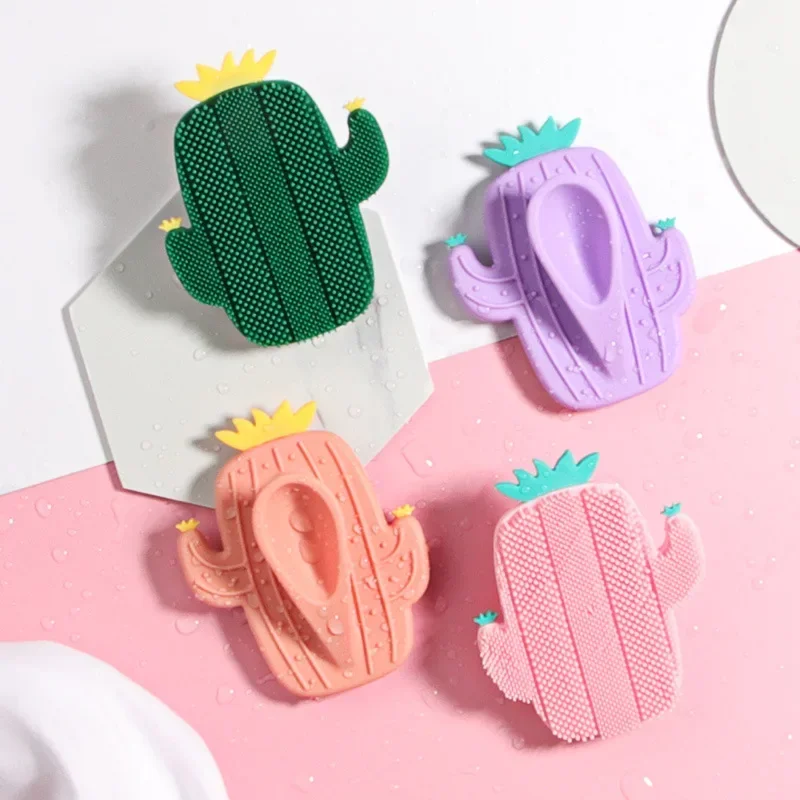 Silicone Face Wash Brush Face Wash Brush Cactus Manual Cleanser Face Pore Cleanser Beauty Massage Brush