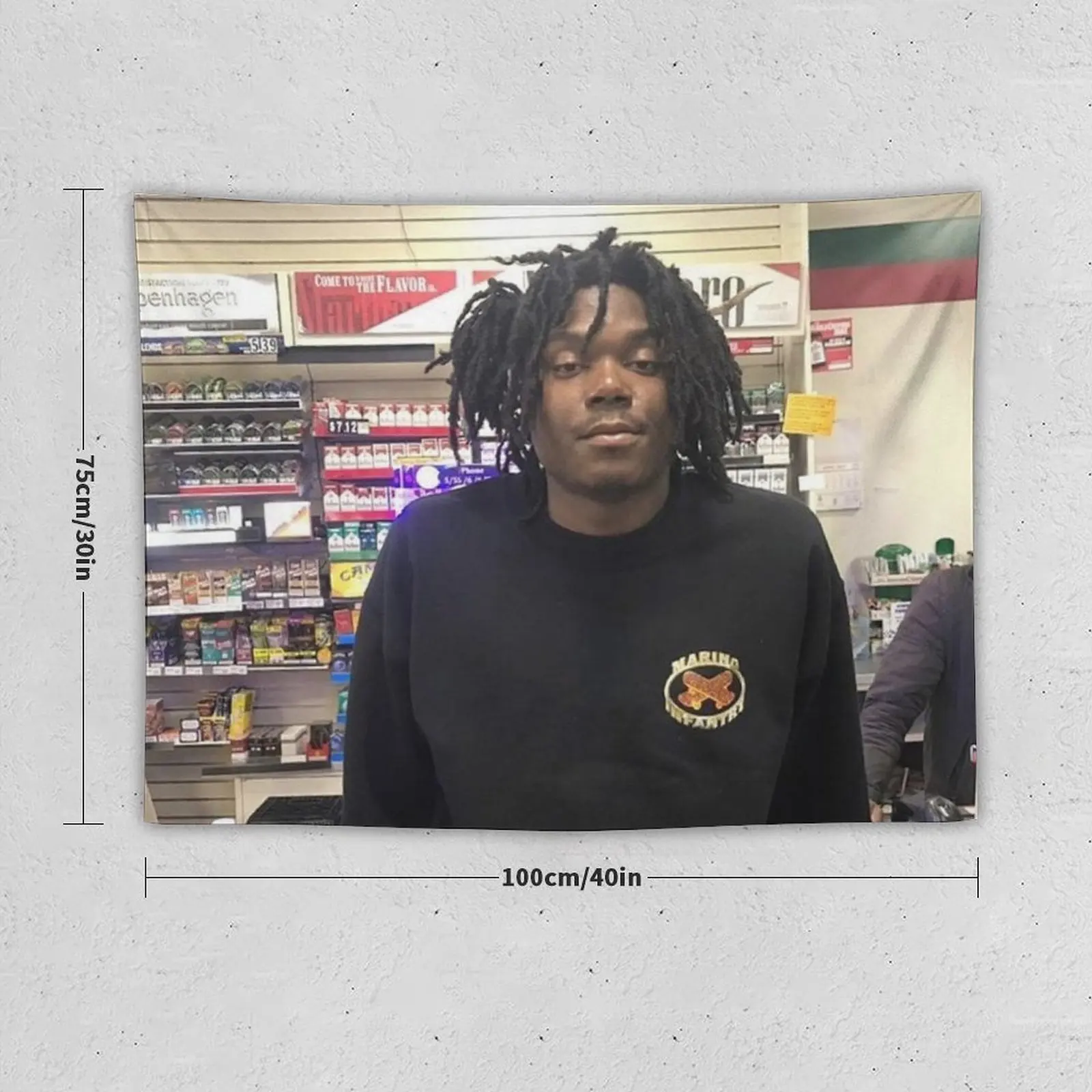 LUCKI Rapper Tapestry Wall Hanging Easy Hang Durable for Man Cave Dorm Room Outdoor Party Decor