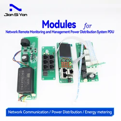 Modulo testa contatore PDU intelligente 1U1P 220V 16A Realy AC per il sistema di unità di distribuzione dell'alimentazione di gestione del monitoraggio remoto della rete