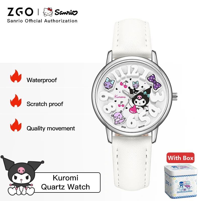 ZGO×Sanrio Kuromi ladies watch. With a sense of design. Simple and versatile. Waterproof quartz watch. 2130