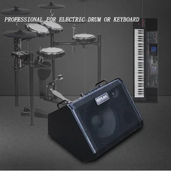 Coolmusic DM80 Drum Monitor Amplifier, Bluetooth Speaker, Loud Clear Unique for Electric Drum Kit Keyboard Percussion Instrument