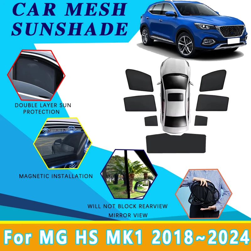 

Car Sunshades Pad For MG HS Accessories EHS AS23 MK1 2018 2019~2024 Anti-dirty Cover Coverage Sunscreen Window Visor Sun Shades